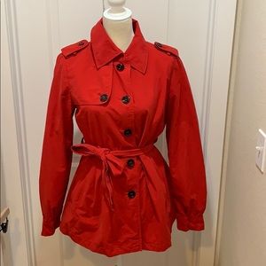 Esprit peplum short trench coat